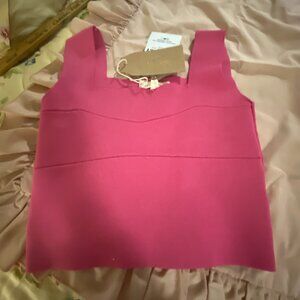 NWT~.LISTICLE WIDE STRAP SWEATER KNIT BRAMI TOP~sm